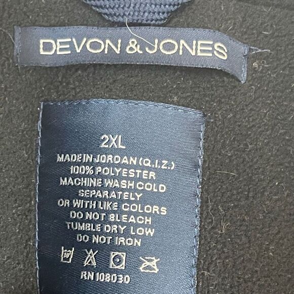 LowerMyBills.com All-Star Affiliate 2XL Fleece Jacket Black Zip DEVON & JONES - Picture 4 of 11